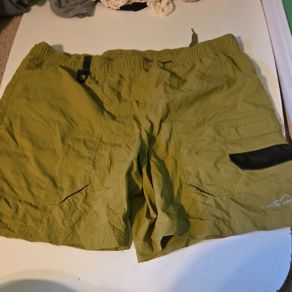 Eddie Bauer Green Swim Shorts Lightweight Outdoor Wear